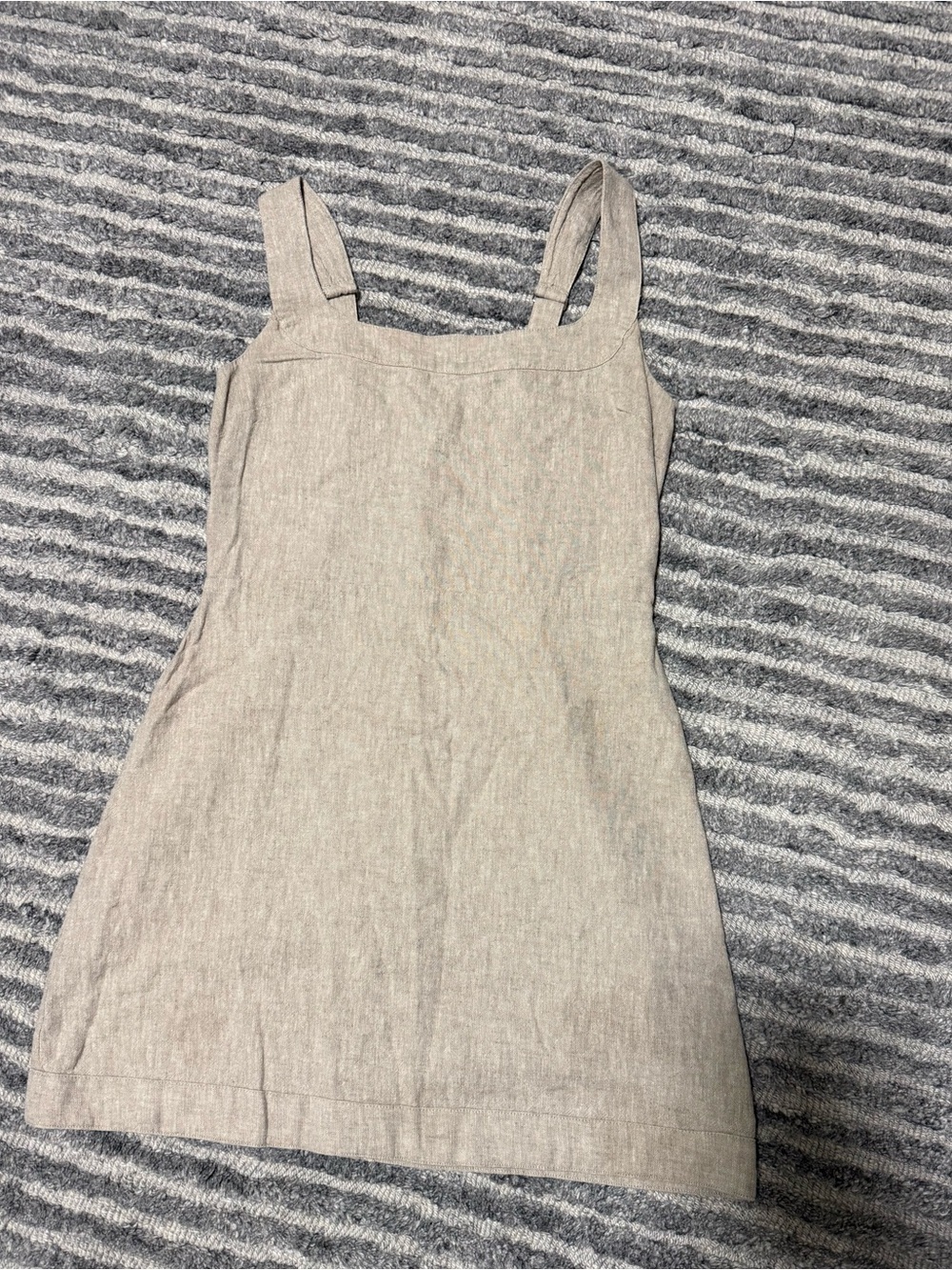 Abercrombie & Fitch Beige Linen-Blend Mini Dress